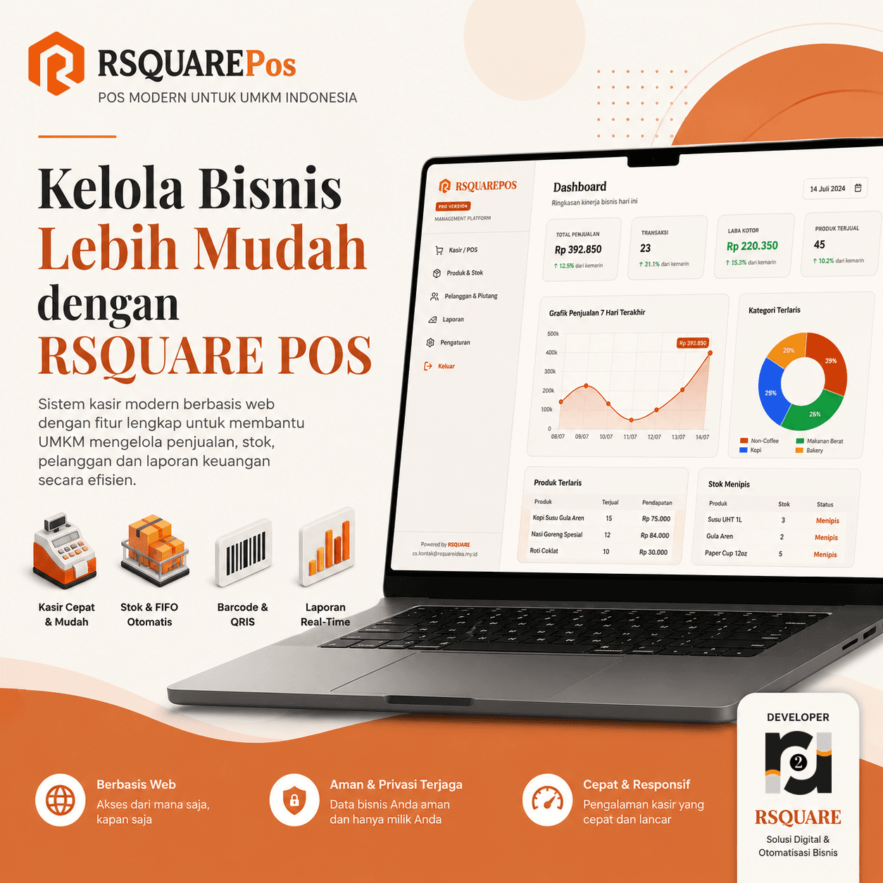 RSQUARE POS - UMKM Sederhana (Desktop)